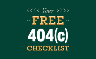 Image that reads "Your Free 404(c) Checklist"