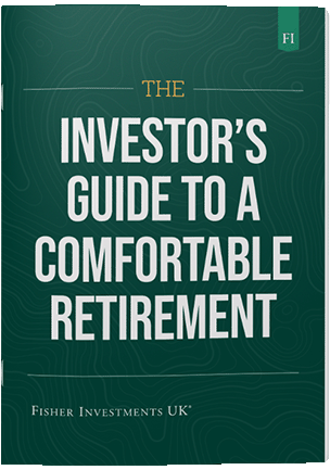 A dark green book cover with a title that reads "The Investor’s Guide to Bear Market’s." The book cover ends with a Fisher Investments UK logo at the bottom.