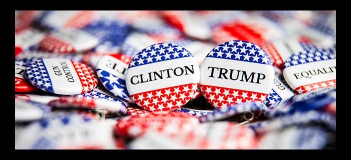 Picture of Clinton and Trump Campaign Pins