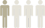 Icons illustrating the average life expectancy for those near retirement