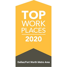 Fisher Investments named a Top Workplace in the Dallas/Fort Worth Metro Area for 2019-2020 by Top Workplaces.
