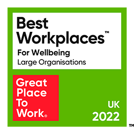 Fisher Investments UK certified as UK's Best Workplace™ for Wellbeing for 2022 by Great Place to Work®UK.