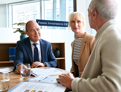 Photo of couple looking forward
