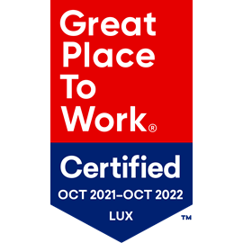 Luxembourg Great Place To Work Certified Award from October 2021-2022