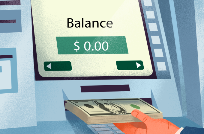 withdrawing money from atm
