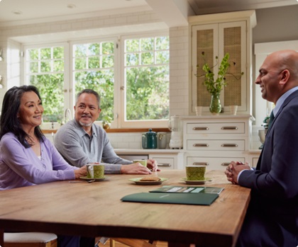 Photo of couple looking forward