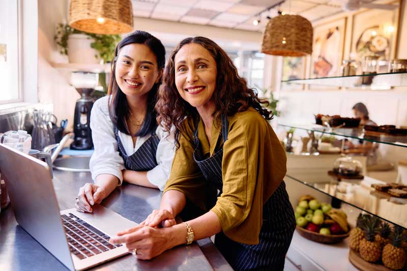 Small Business owners in shop