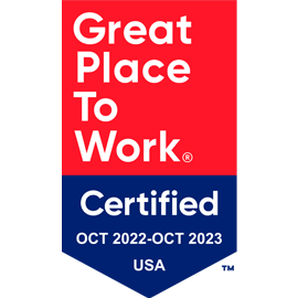 Great Place to work certified award badge