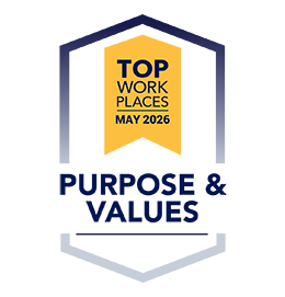 Top Workplaces Purpose and Values badge