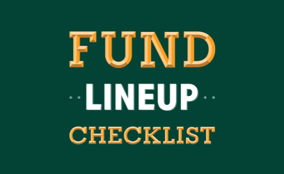 Image that reads "Fund Lineup Checklist"