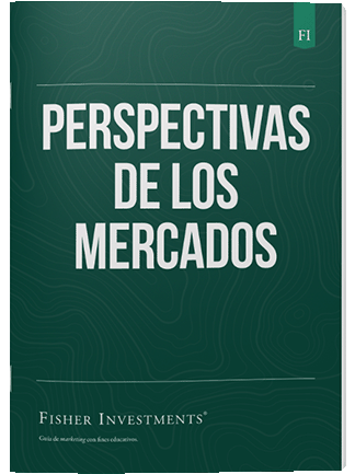 Una portada de libro en verde oscuro con el título "perspectivas de los mercados". En la parte inferior de la portada figura el logotipo de Fisher Investments.