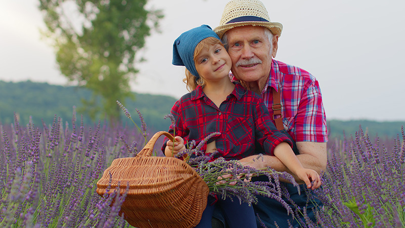 kid feeding dad berries