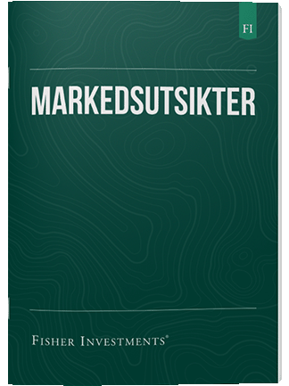 Et mørkegrønt bokomslag med tittelen «Markedsutsikter». Bokomslaget har Fisher Investments-logoen nederst.