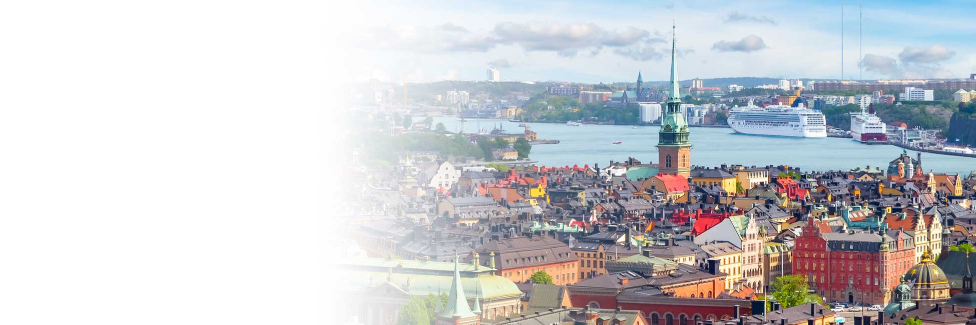 Arial view of Stockholm, Sweden